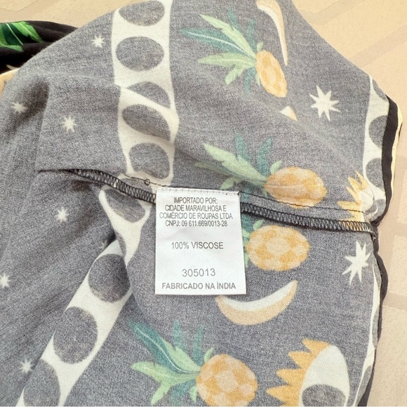 Farm Rio Women Bohemian Floral Tropical Jungle Blouse Oversize Size PP or XS - Picture 5 of 9